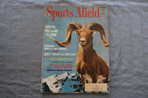 1964 FEBRUARY SPORTS AFIELD MAGAZINE - BIG-GAME SECTION COVER - SP 5367B