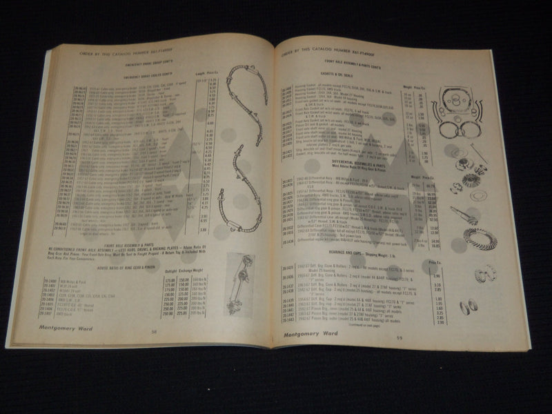 1966-1982 AUTOMOTIVE REPLACEMENT PARTS CATALOGS LOT OF 9 - SEARS - O 2596E