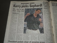 2004 JULY 6 NEW YORK POST NEWSPAER - JOHN KERRY'S CHOICE - GEPHARDT - NP 2619