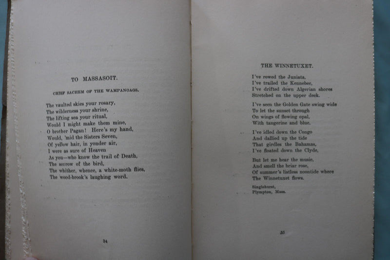 1921 RHYMES OF OLD PLIMOUTH BY HERBERT RANDALL - SOFTCOVER BOOK - K 3432