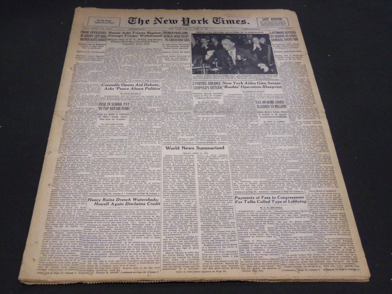 1950 APRIL 21 NEW YORK TIMES - LATTIMORE ACCUSED BY BUDENZ AS A RED - NT 4733
