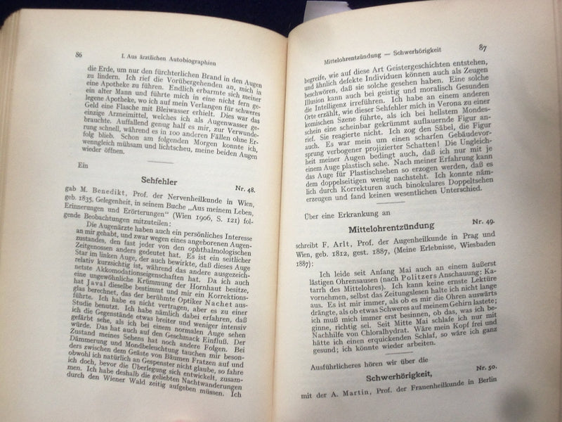 1929 ARZTE ALS PATIENTEN HARDCOVER BOOK VON PROF. A. GROTJAHN - GERMAN- KD 8996