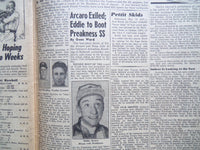 1954 MAY 19 NY DAILY NEWS NEWSPAPER - EDDIE ARCARO SUSPENDED - NP 2509