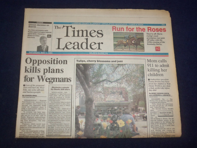 1993 MAY 1 WILKES-BARRE TIMES LEADER - CLINTON DECISION ON BOSNIA - NP 8105