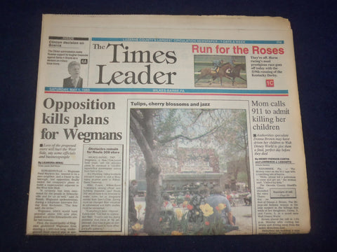 1993 MAY 1 WILKES-BARRE TIMES LEADER - CLINTON DECISION ON BOSNIA - NP 8105