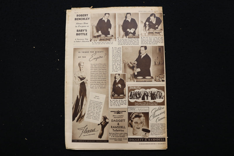 1938 NOVEMBER 6 BOSTON SUNDAY GLOBE MAGAZINE - JOAN BENNETT COVER - E 25555