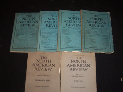 1924 NORTH AMERICAN REVIEW LOT OF 6 ISSUES - GREAT STORIES/ARTICLES - WR 1019