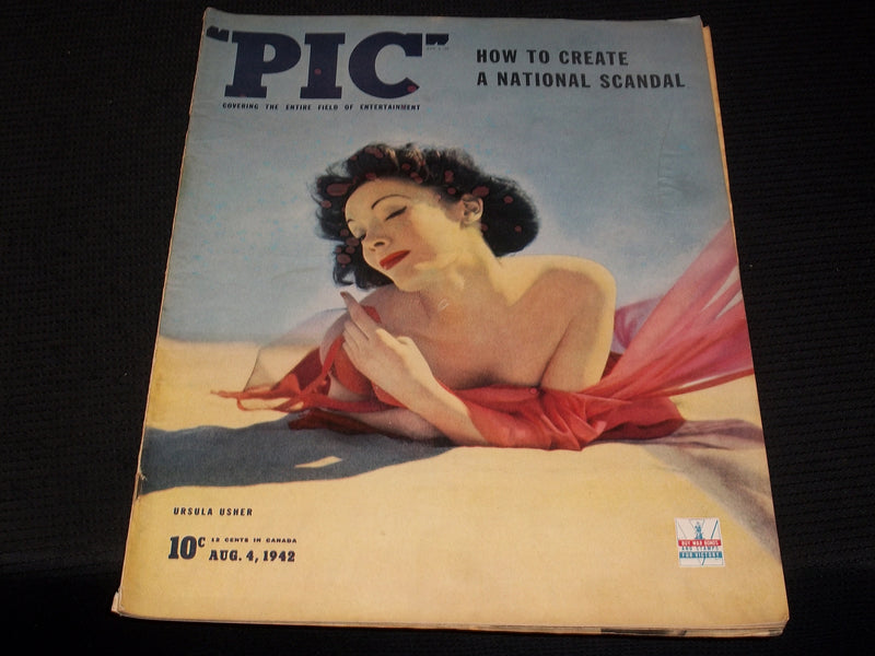 1942 AUGUST 4 PIC MAGAZINE - URSULA USHER NICE FRONT COVER - E 2609
