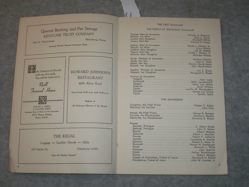 1950-1953 PASSION PLAY - ZEMBO MOSQUE - LOT OF 2 - HARRISBURG, PA - J 6284