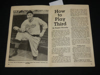 1940'S ROGERS HORNSBY HOW TO HIT AND PLAY THIRD BASE BOOK - J 6917