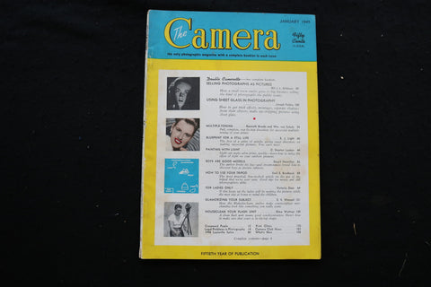 1949 JANUARY THE CAMERA MAGAZINE - SELLING PHOTOGRAPHS AS PICTURES COVER - K 340