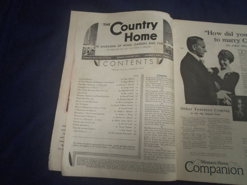 1930 COUNTRY HOME MAGAZINE - THE GREATEST SHO ON EARTH - B 4164M