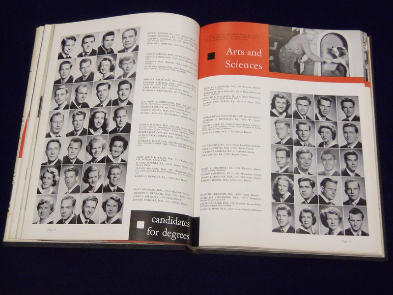 1950 TOWER UNIVERSITY OF DETROIT YEARBOOK - MICHIGAN - GREAT PHOTOS - YB 795