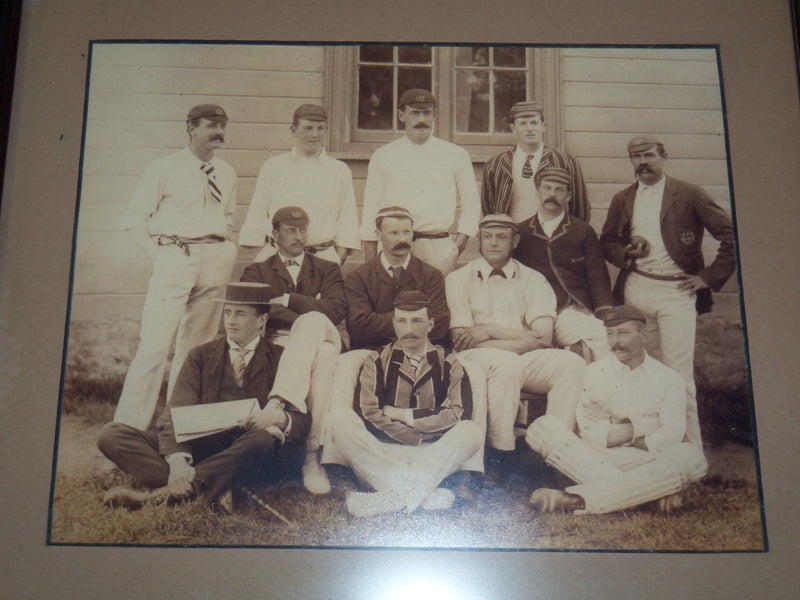 OLD CRICKET TEAM PHOTO FRAMED - 14x12 - #6A