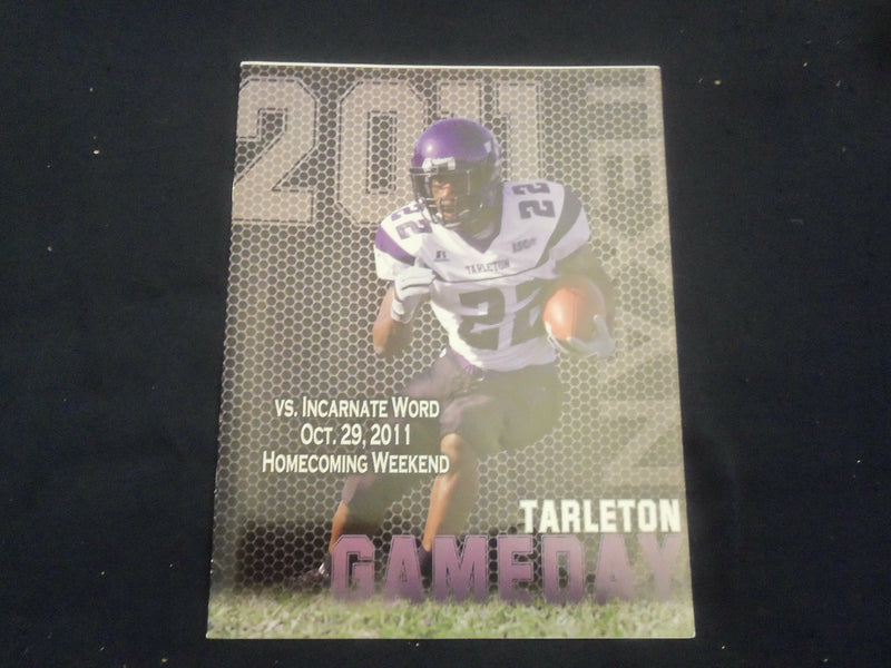 2011 OCT 29 FOOTBALL PROGRAM - TARLETON STATE UNIV VS INCARNATE WORD - SP 1219B