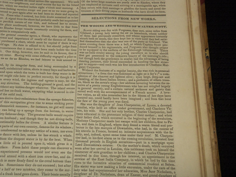 1839-1837 NEW YORK MIRROR AND LADIES GAZETTE BOUND VOLUME - R 89Q