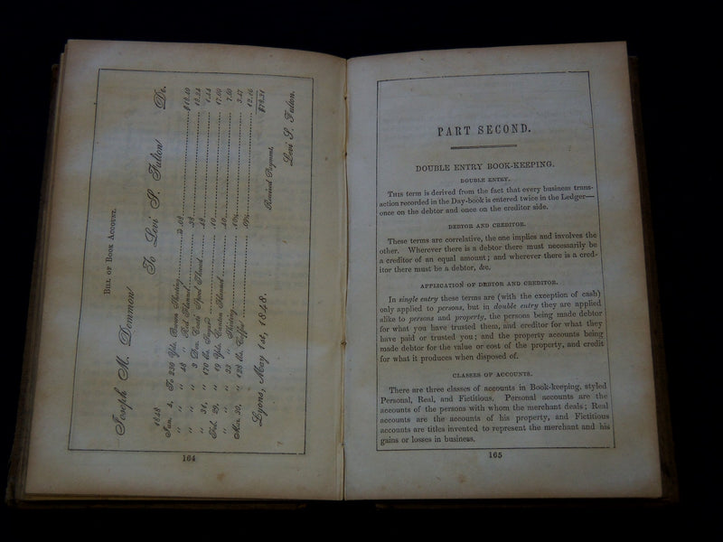 1856 A PRACTICAL SYSTEM OF BOOK-KEEPING BOOK BY LEVI FULTON & EASTMAN - KD 7812