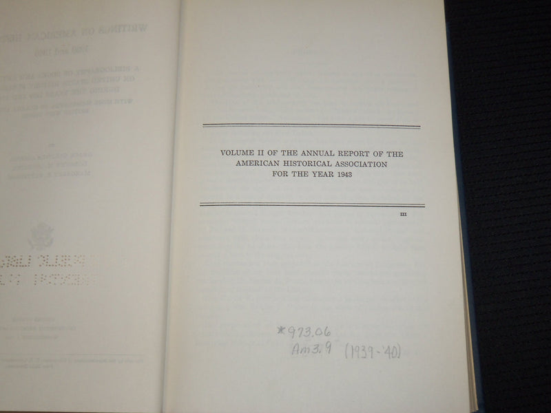 1940-1972 AMERICAN HISTORICAL ASSOCIATION BOUND VOLUMES LOT OF 26 - KD 5O