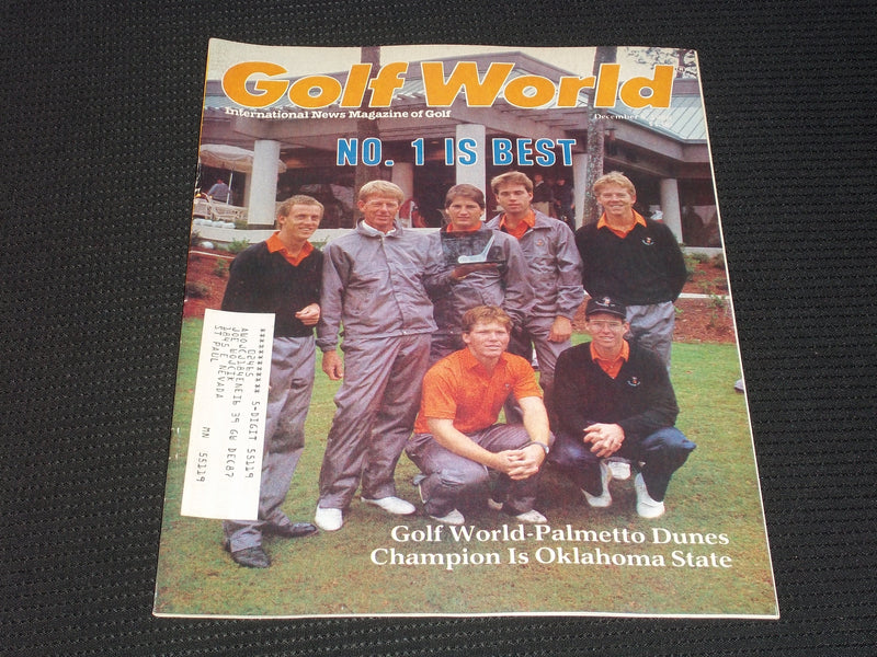 1986 DECEMBER 5 GOLF WORLD MAGAZINE - OKLAHOMA STATE CHAMPS FRONT COVER - E 5538