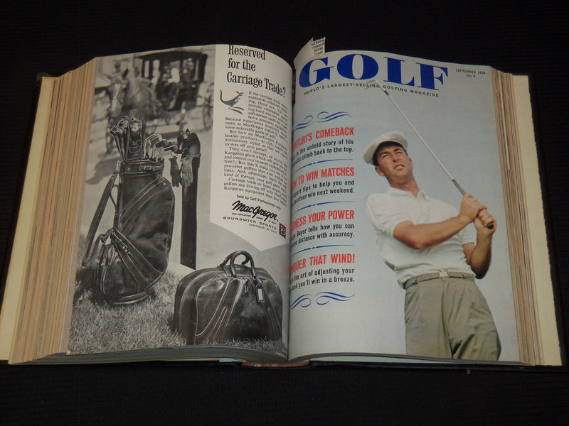 1964 JANUARY-DECEMBER GOLF MAGAZINE BOUND VOLUME - GREAT COVERS - R 425