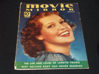 1938 MARCH MOVIE MIRROR MAGAZINE - JEANETTE MACDONALD FRONT COVER - E 16183