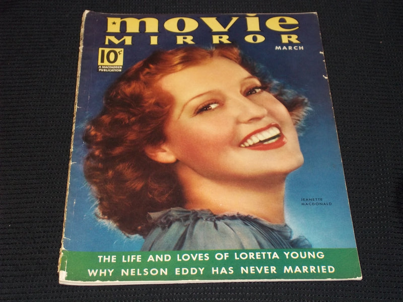 1938 MARCH MOVIE MIRROR MAGAZINE - JEANETTE MACDONALD FRONT COVER - E 16183
