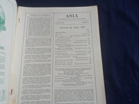 1921 APRIL ASIA MAGAZINE - RED - GREAT PHOTOS & STORIES - SP 1222M