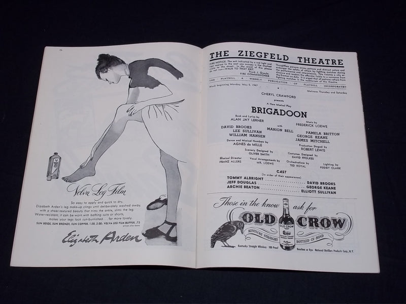 1947 PLAYBILL PROGRAMS LOT OF 2 - STAN MUSIAL & TED WILLIAMS BC'S - J 5580