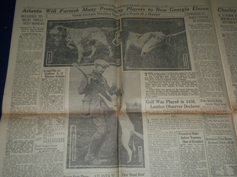 1926 JANUARY 31 SUNDAY AMERICAN SPORTING SECTION - AL NIEHAUS COVER - NP 972G