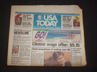 1995 FEBRUARY 3-5 USA TODAY NEWSPAPER - CLINTON WAGE OFFER: $5.15 - NP 7781