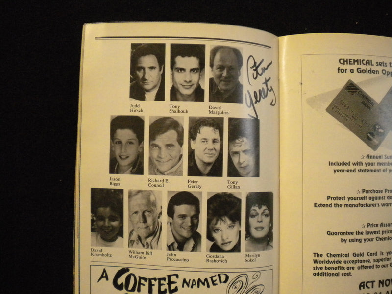 1992 CONVERSATIONS WITH MY FATHER PLAYBILL - JUDD HIRSCH + 2 SIGNATURES - J 8253