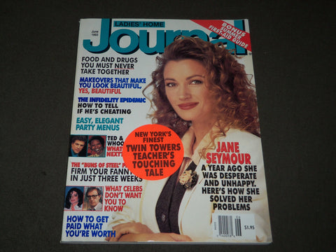 1993 JUNE LADIES' HOME JOURNAL MAGAZINE - JANE SEYMOUR COVER - B 3163