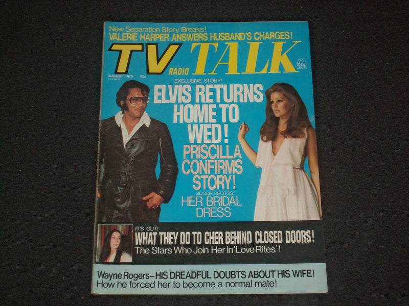 1975 AUGUST TV RADIO TALK MAGAZINE - ELVIS PRESLEY RETURNS HOME TO WED - ST 6276