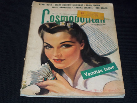 1941 SEPTEMBER COSMOPOLITAN MAGAZINE - VACATION ISSUE FRONT COVER - E 14264