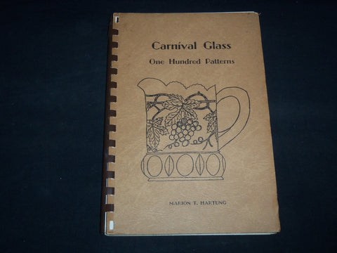 1960 CARNIVAL GLASS ONE HUNDRED PATTERNS BOOK BY MARION T. HARTUNG - J 9119