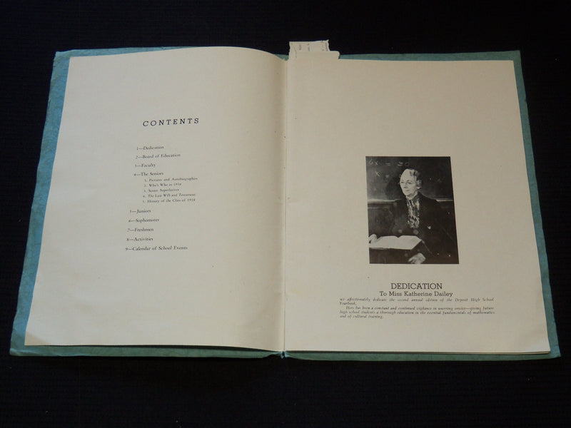 1938 ACORNS DEPOSIT HIGH SCHOOL YEARBOOK - SOFTCOVER - DEPOSIT NEW YORK - J 8030