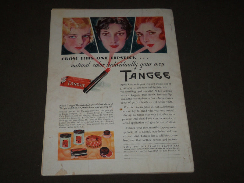 1931 APRIL SCREEN ROMANCES MOVIE MAGAZINE - MARY PICKFORD COVER - M 41