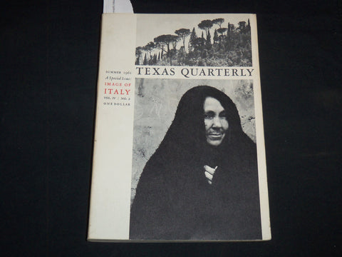1961 SUMMER THE TEXAS QUARTERLY MAGAZINE - IMAGE OF ITALY - KD 2057H