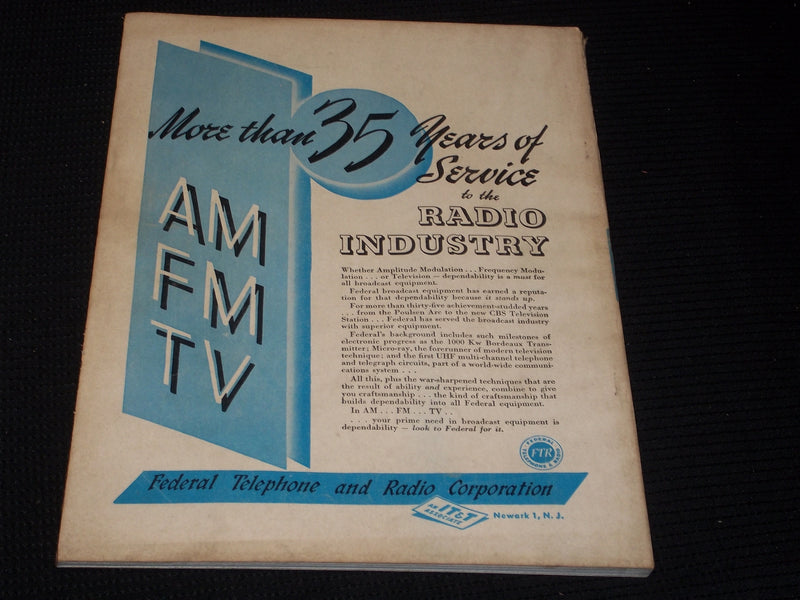 1945 MARCH RADIO NEWS MAGAZINE - FARNSWORTH PLANT FRONT COVER - E 5183