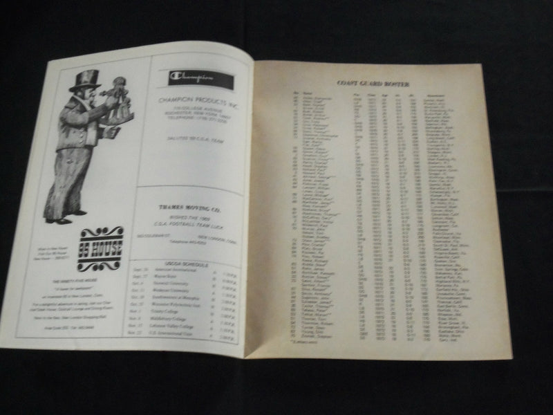 1969 OCTOBER 18 COAST GUARD ACADEMY VS. SOUTHWESTERN FOOTBALL PROGRAM - J 3731