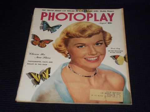 1951 AUGUST PHOTOPLAY MAGAZINE - DORIS DAY FRONT COVER - E 16761