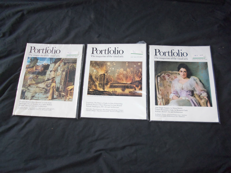 1979 PORTFOLIO MAGAZINE - LOT OF 3 - VOLUME 1, ISSUES 1, 2 & 4 - O 1422A