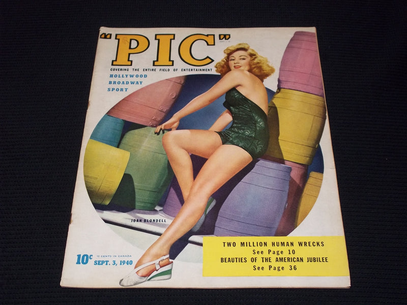 1940 SEPTEMBER 3 PIC MAGAZINE - JOAN BLONDELL FRONT COVER - E 20584