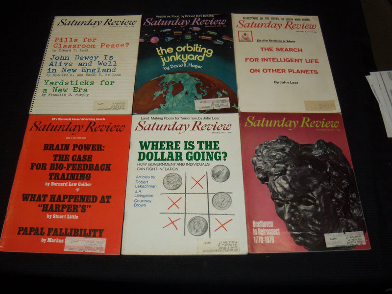 1960-1973 SATURDAY REVIEW MAGAZINE LOT OF 29 ISSUES - NICE COVERS - WR 104E