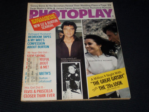 1974 JULY PHOTOPLAY MAGAZINE - ELIZABETH TAYLOR & RICHARD BURTON & ELVIS - E 943