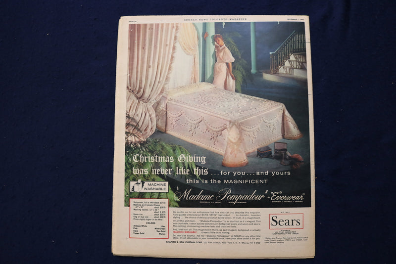 1963 DEC 1 SUNDAY NEWS COLOROTO MAGAZINE - TOM TRYON - FOOTBALL - GOLF - E 23204