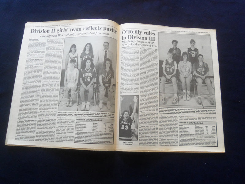 1993 APRIL 16 TIMES LEADER SPECIAL SECTION-WILKES-BARRE-WINTER ALL-STARS-NP 6185
