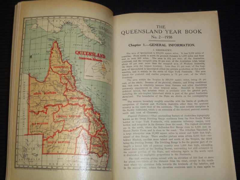 1937-1949 QUEENSLAND YEAR BOOK LOT OF 10 - GOV. STATISTICIAN BRISBANE - KD 2185