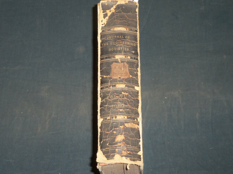 1889 ASSOCIATION OF ENGINEERING SOCIETIES JOURNAL BOUND VOLUME NO. 8 - KD 5931