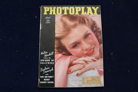 1937 APRIL PHOTOPLAY MAGAZINE - GINGER ROGERS COVER - E 17898